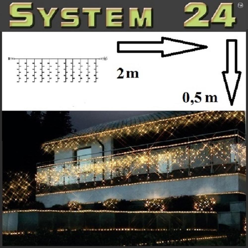 System 24 LED Lichtervorhang 98er extra 2x0,5m warmweiß 491-91 außen