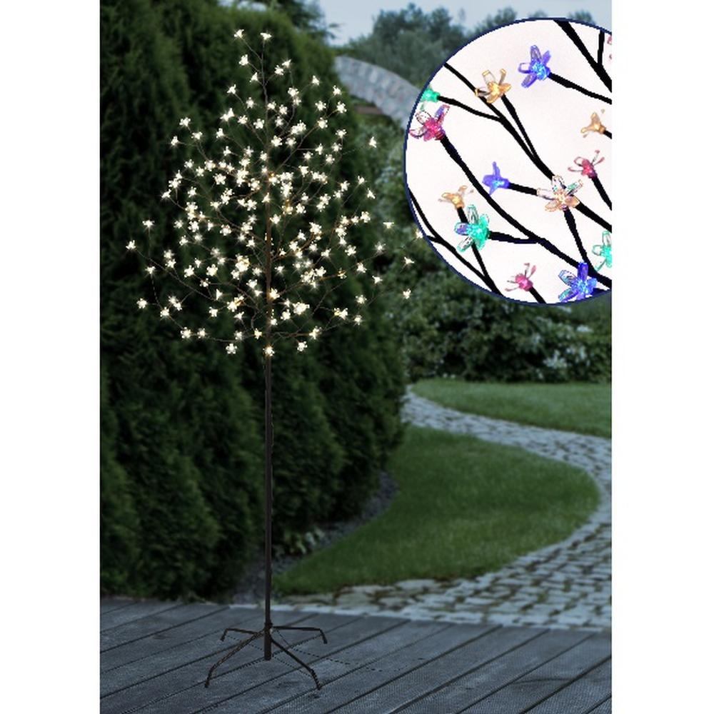 LED Lichterzweig Lichterbaum 180 Blüten 180cm hoch warmweiß-multicolor 76006